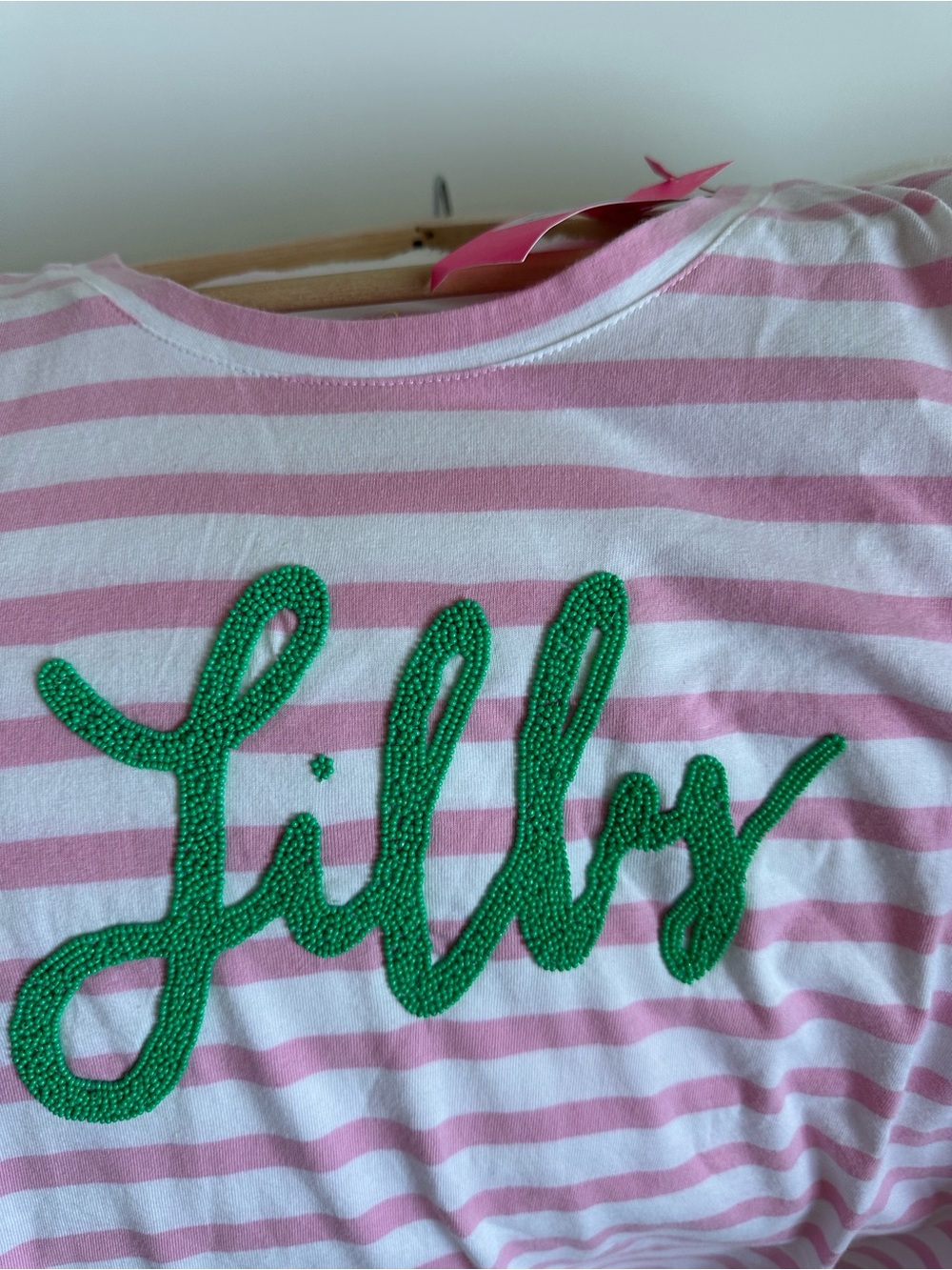 Lilly Pulitzer conch shell pink striped top